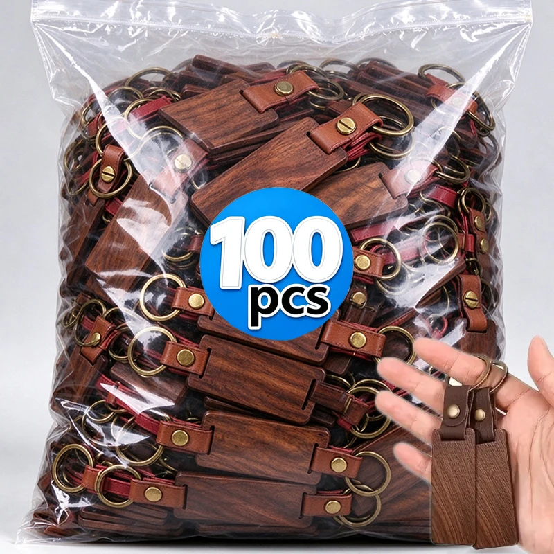 Wood Ring Blank - 5-100pcs Novo Chaveiro de Madeira em