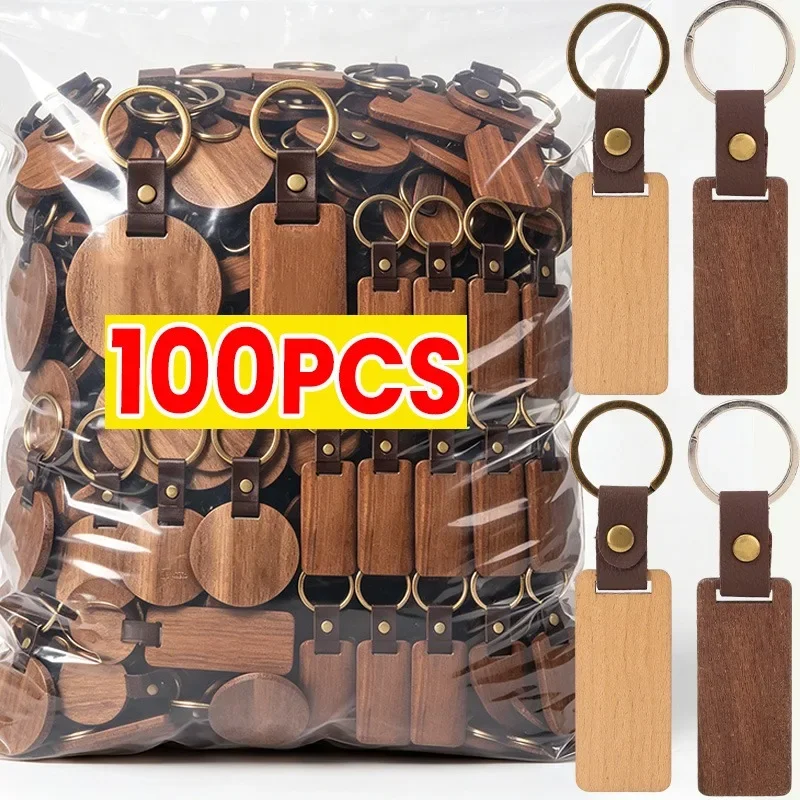 5-100pcs Novo Chaveiro de Made - Wood Ring Blank avaliação e preço