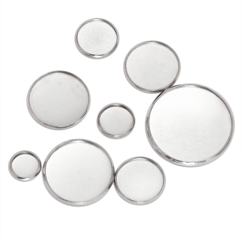 Aço Inoxidável Cabochão Base B - Bezels Set Pendant avaliação e preço